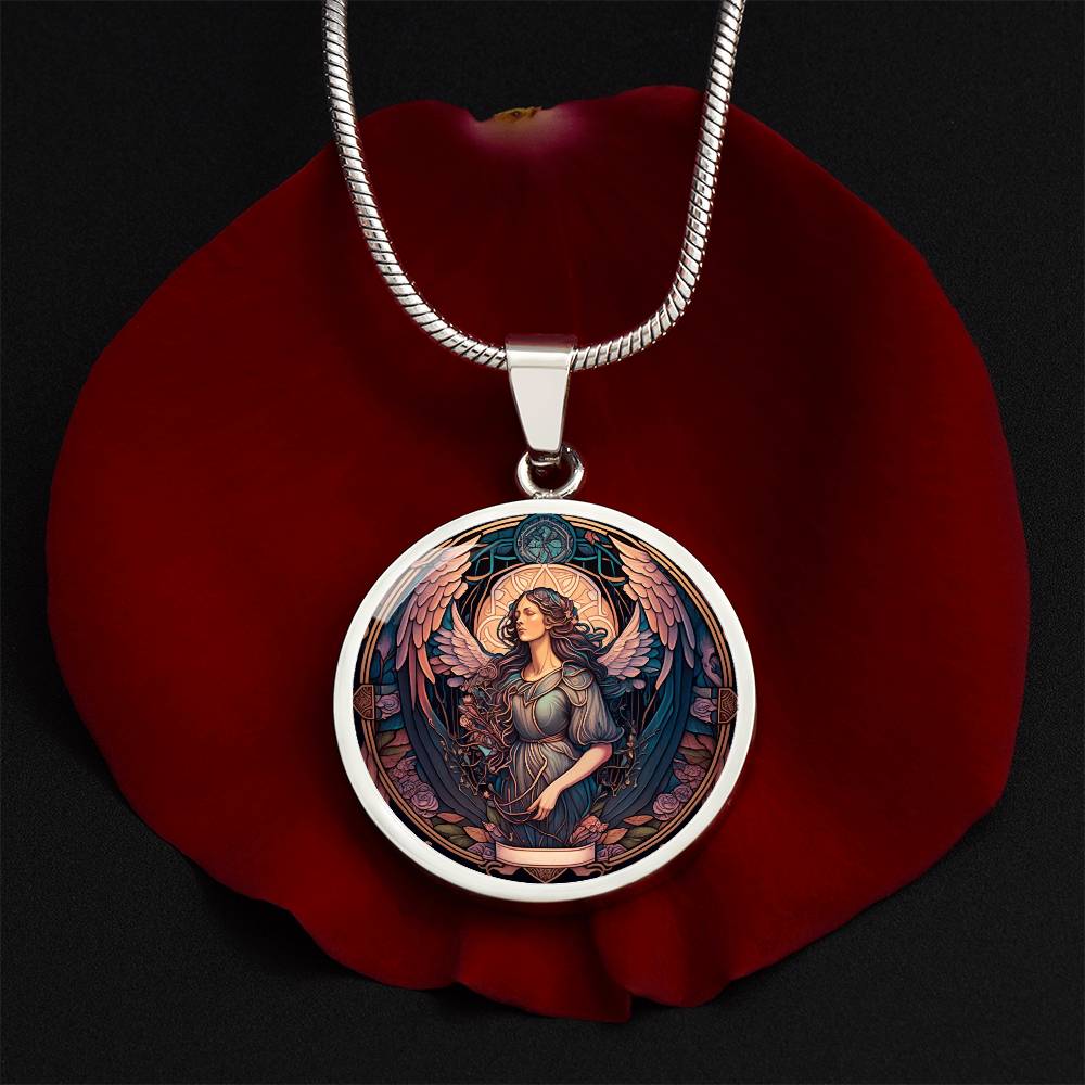 Archangel Raziel Graphic Art Necklace