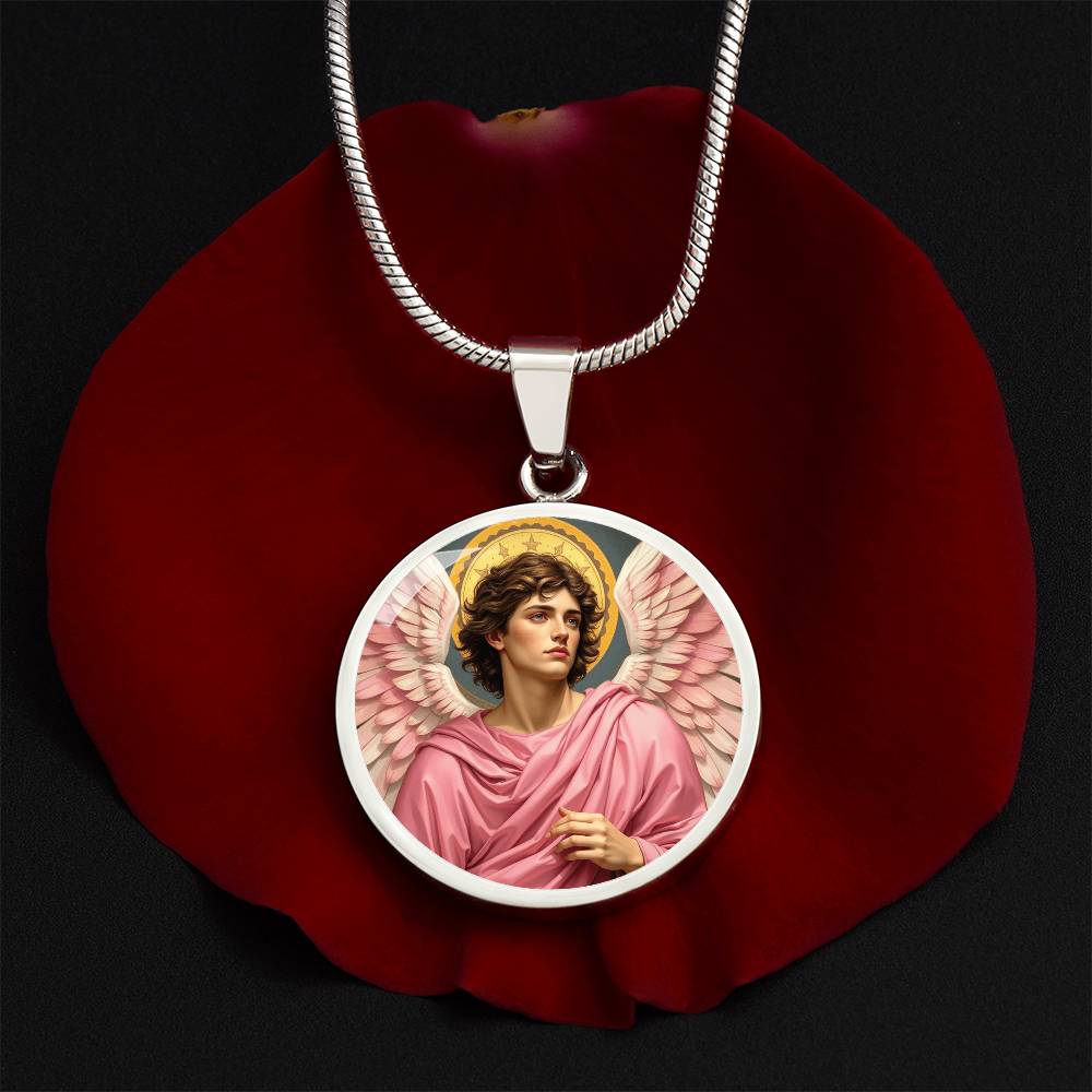 Archangel Chamuel Graphic Art Necklace
