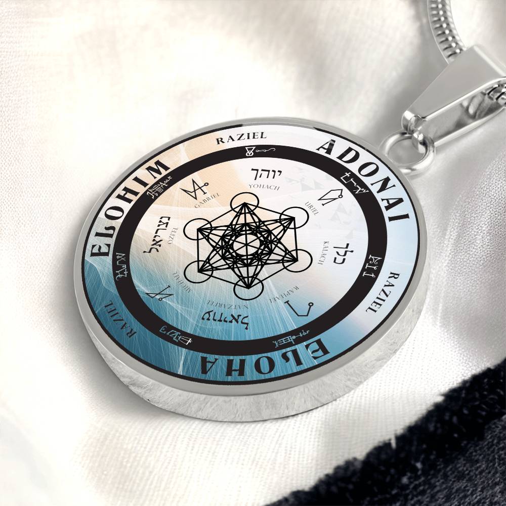 Archangel Raziel Sigil Wave Necklace