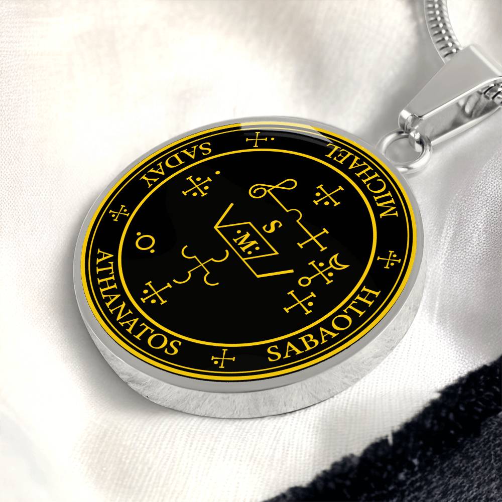 Archangel Michael Sigil Necklace - Black
