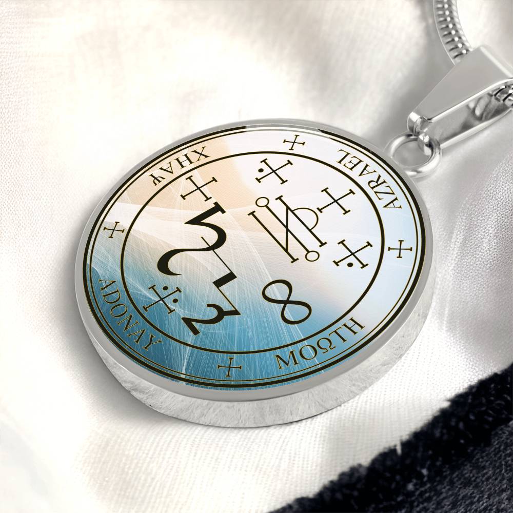 Archangel Azrael Sigil Wave Necklace