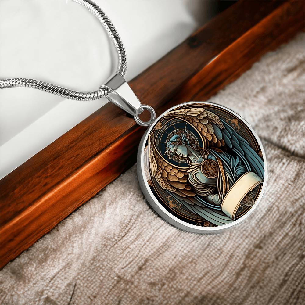 Archangel Gabriel Graphic Art Necklace