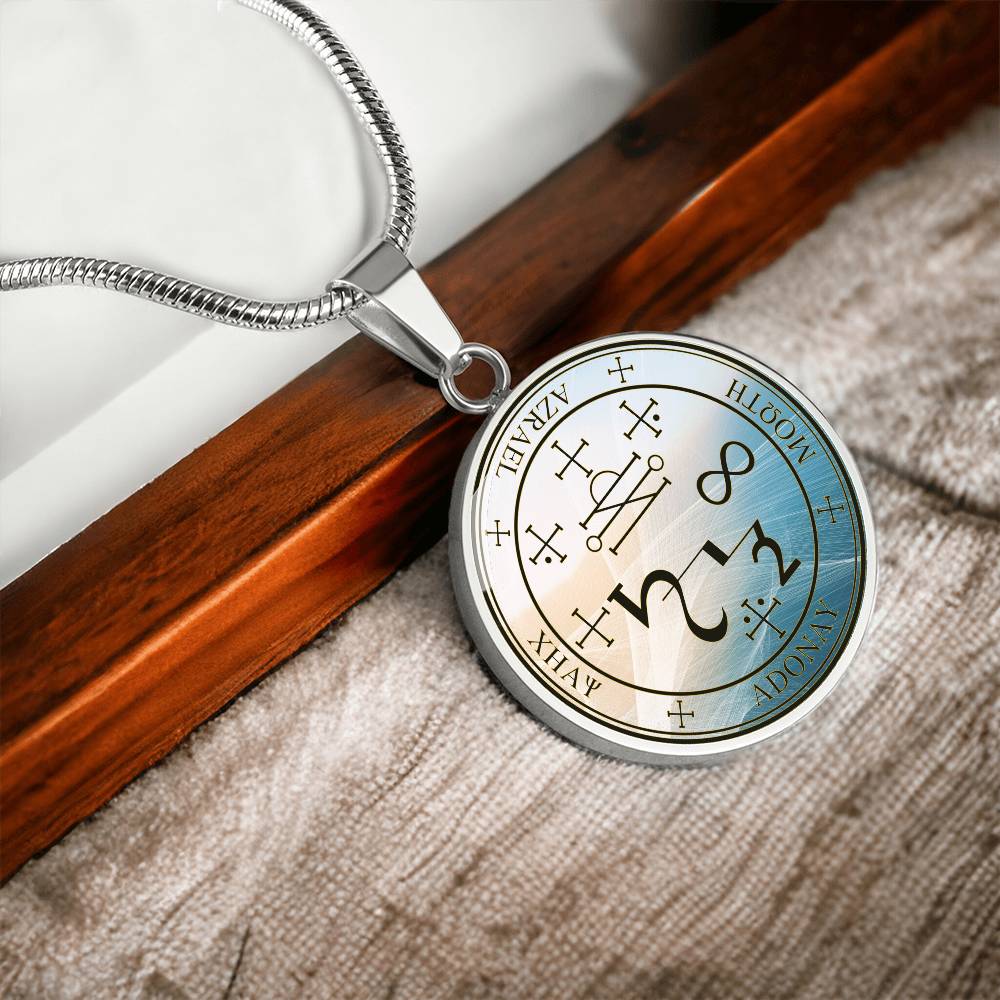Archangel Azrael Sigil Wave Necklace