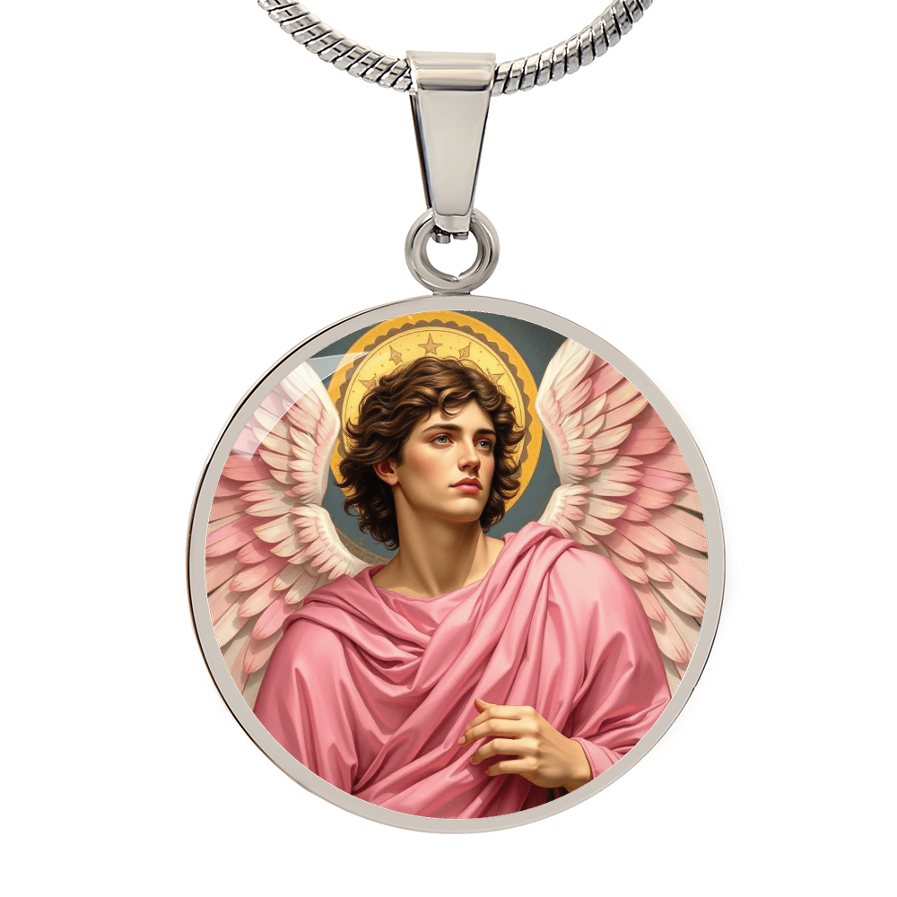 Archangel Chamuel Graphic Art Necklace