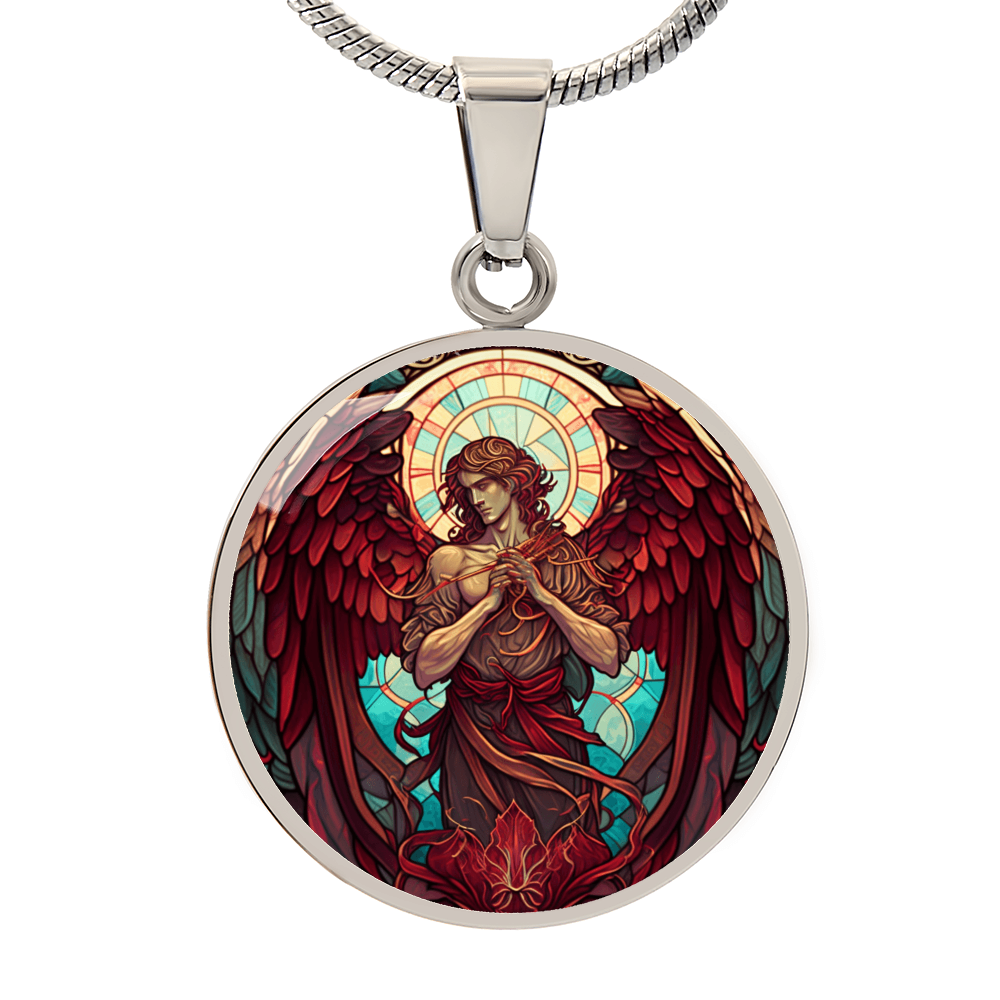 Archangel Uriel Graphic Art Necklace