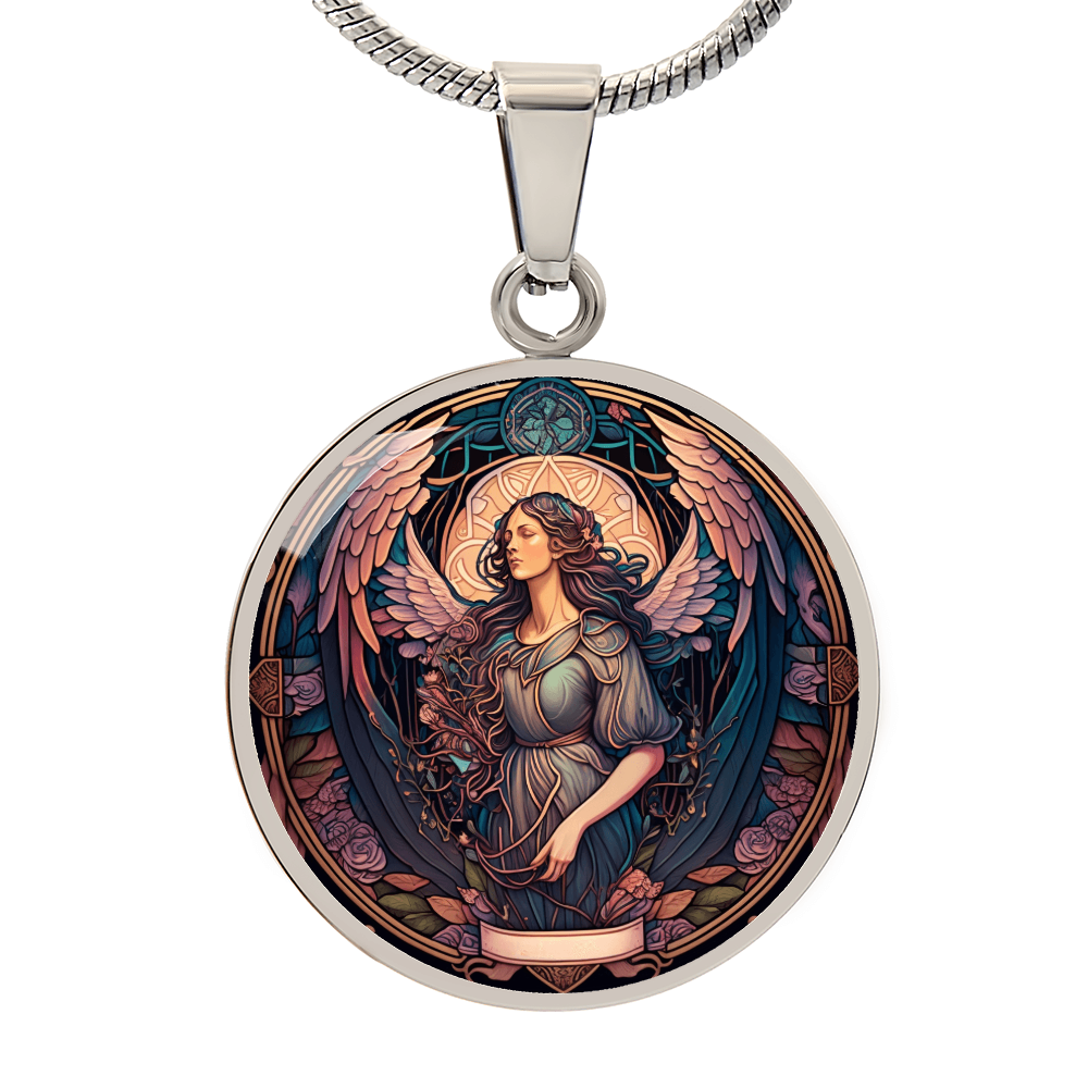 Archangel Raziel Graphic Art Necklace