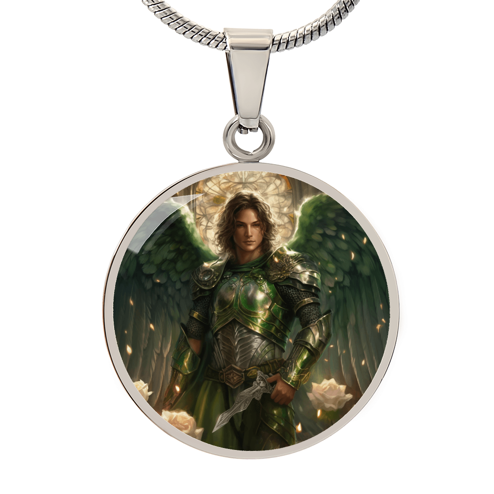 Archangel Barachiel Graphic Art Necklace