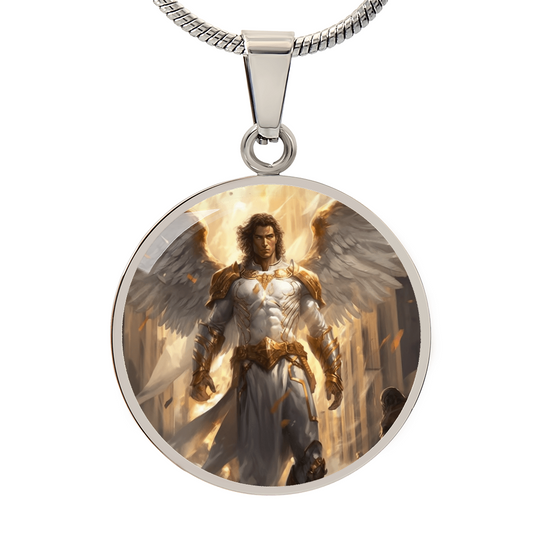 Archangel Raguel Graphic Art Necklace