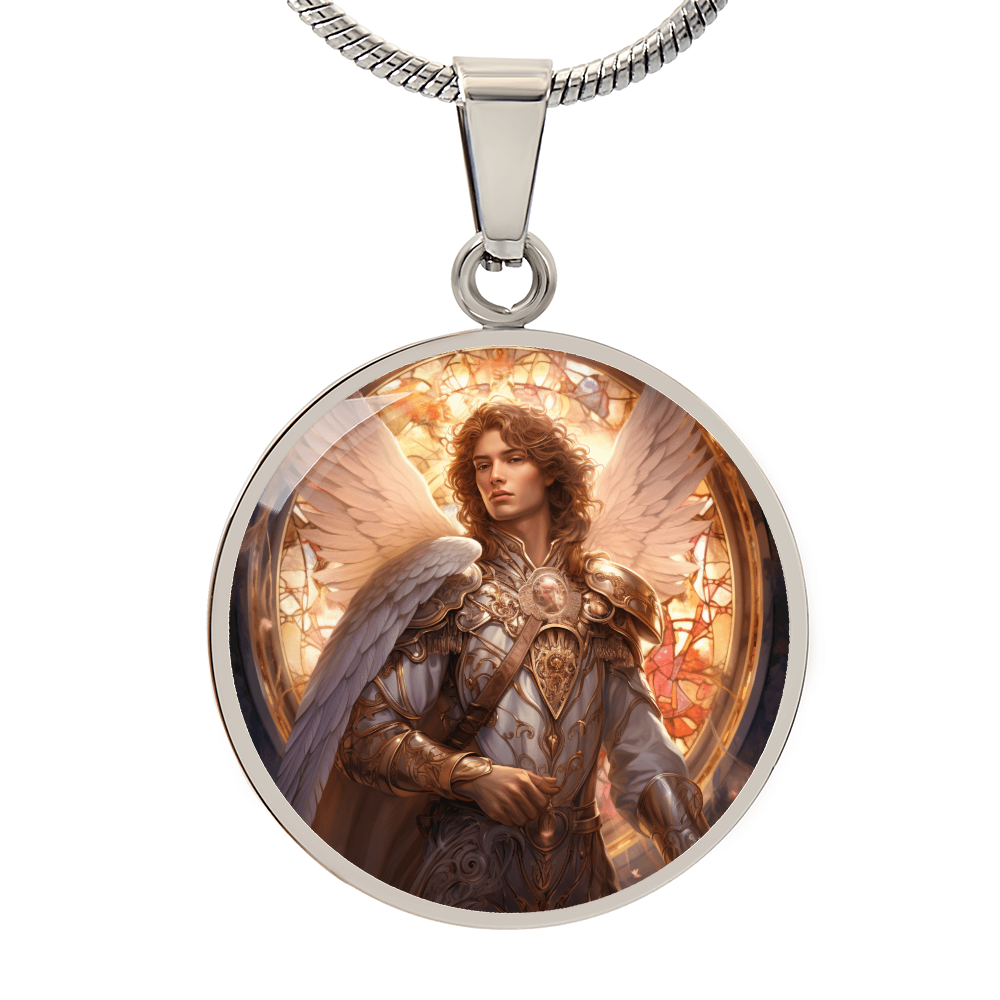 Archangel Chamuel Graphic Art Necklace