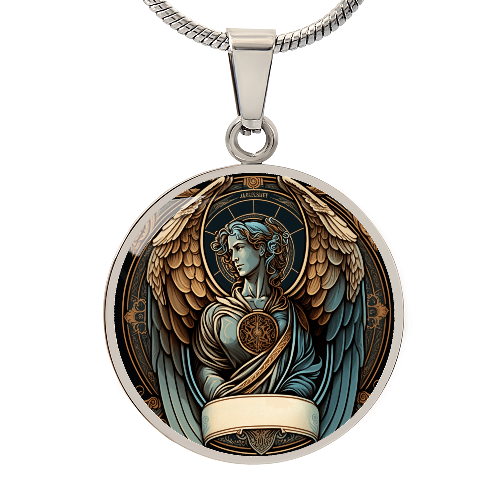 Archangel Gabriel Graphic Art Necklace