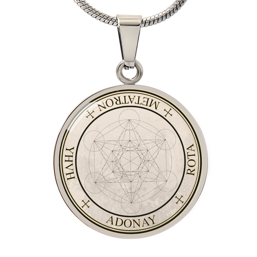 Archangel Metatron Sigil Necklace - Old Manuscript
