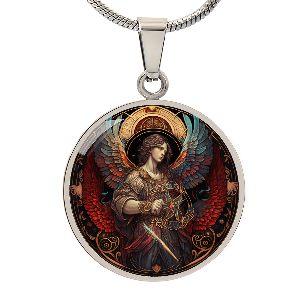 Archangel Sandalphon Graphic Art Necklace