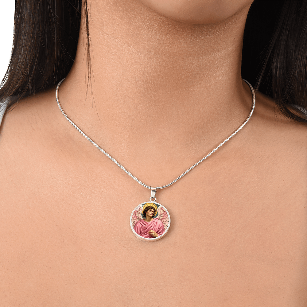 Archangel Chamuel Graphic Art Necklace