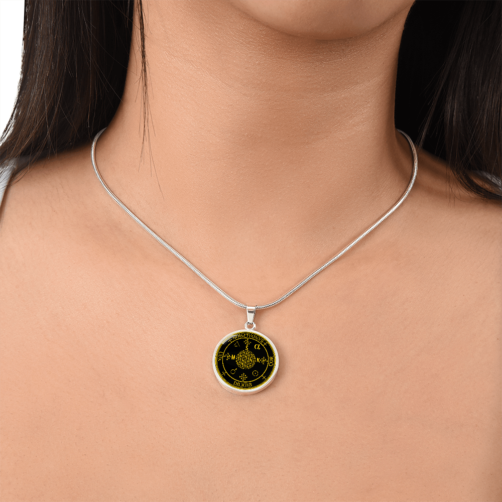 Archangel Sandalphon Sigil Necklace - Black