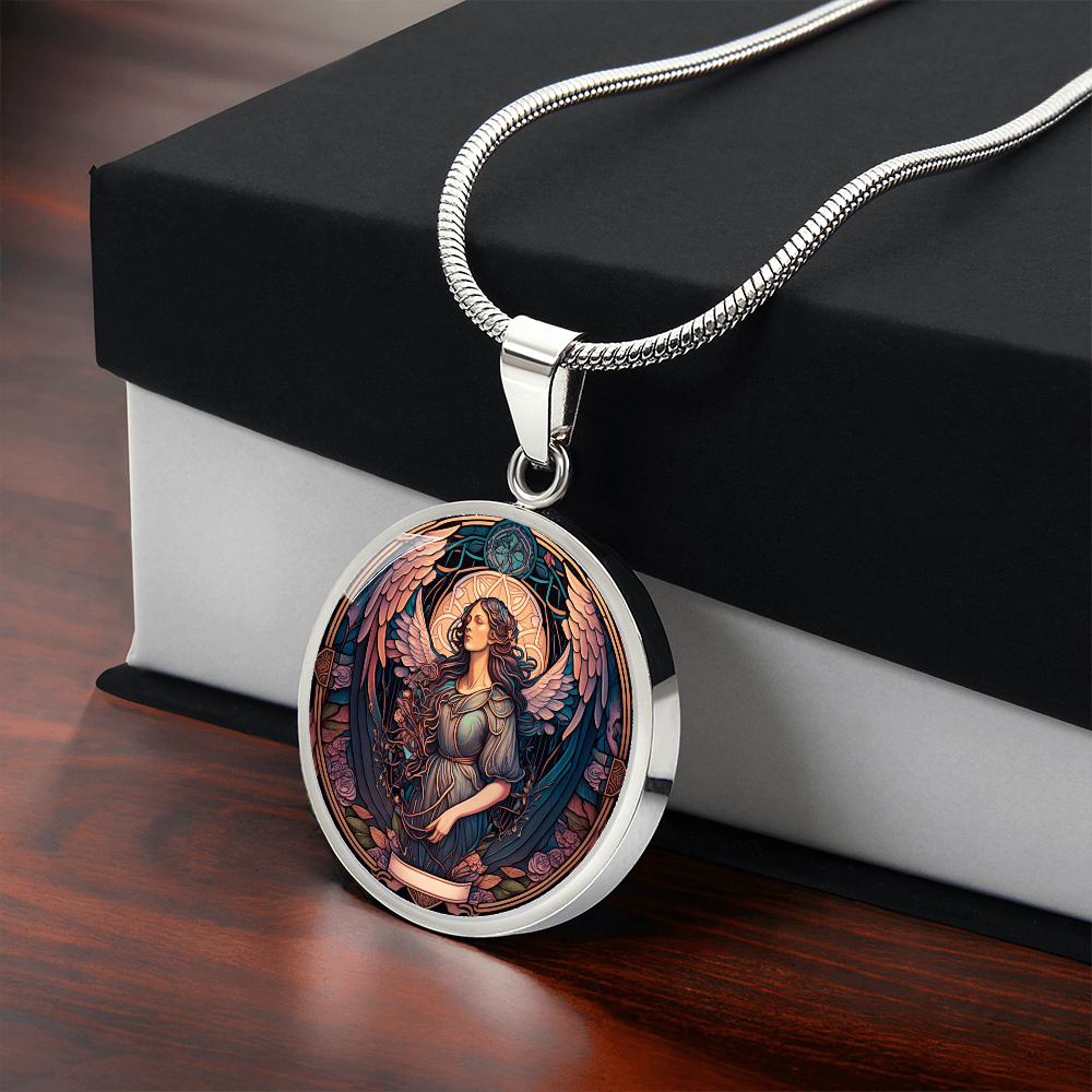 Archangel Raziel Graphic Art Necklace