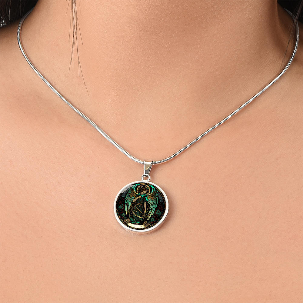 Archangel Raphael Graphic Art Necklace