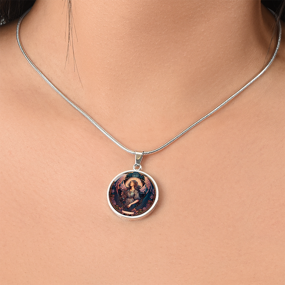Archangel Raziel Graphic Art Necklace