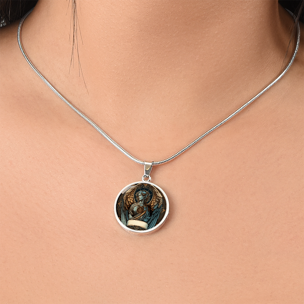 Archangel Gabriel Graphic Art Necklace