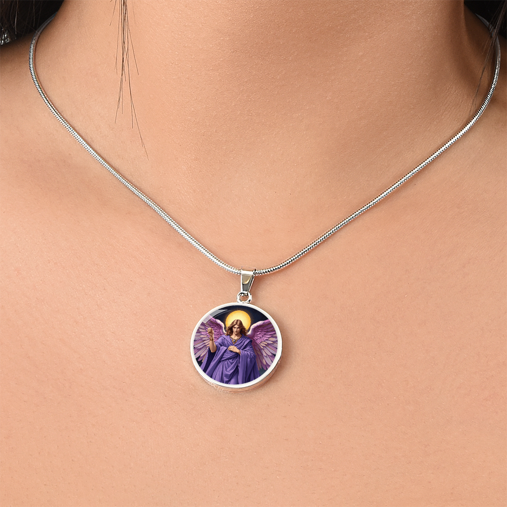 Archangel Zadkiel Graphic Art Necklace