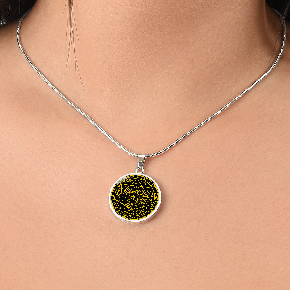 7 Archangels Sigil Necklace - Black