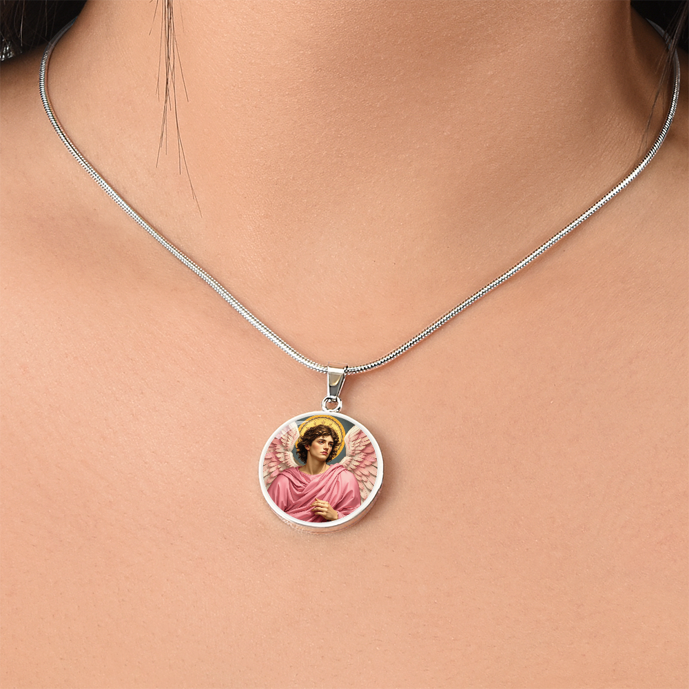 Archangel Chamuel Graphic Art Necklace