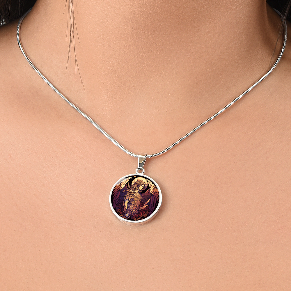 Archangel Jeremiel Graphic Art Necklace