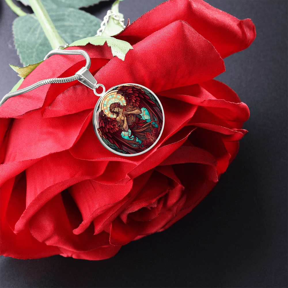 Archangel Uriel Graphic Art Necklace