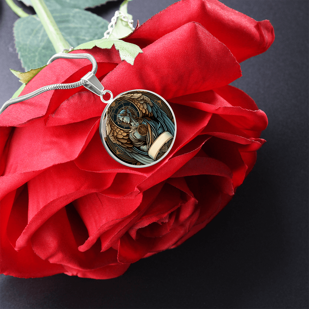 Archangel Gabriel Graphic Art Necklace
