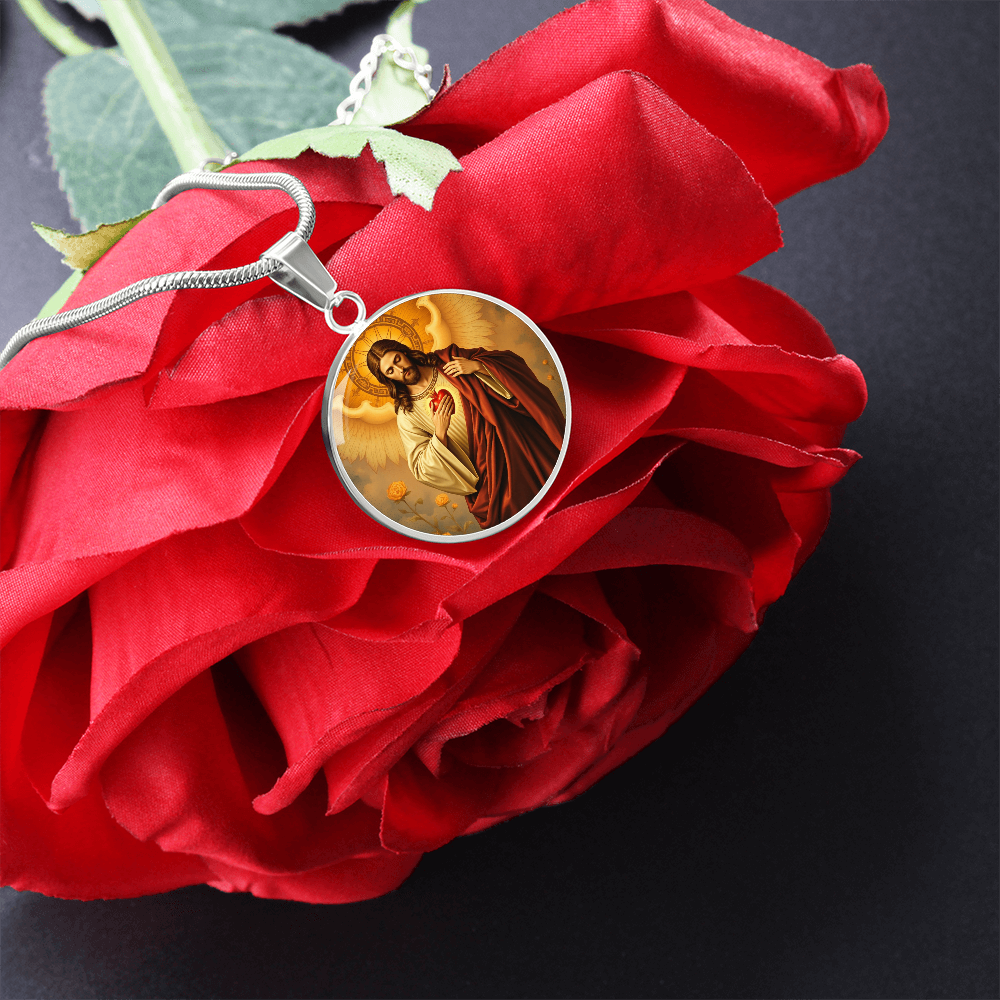 Jesus Christ  Sacred Heart Necklace