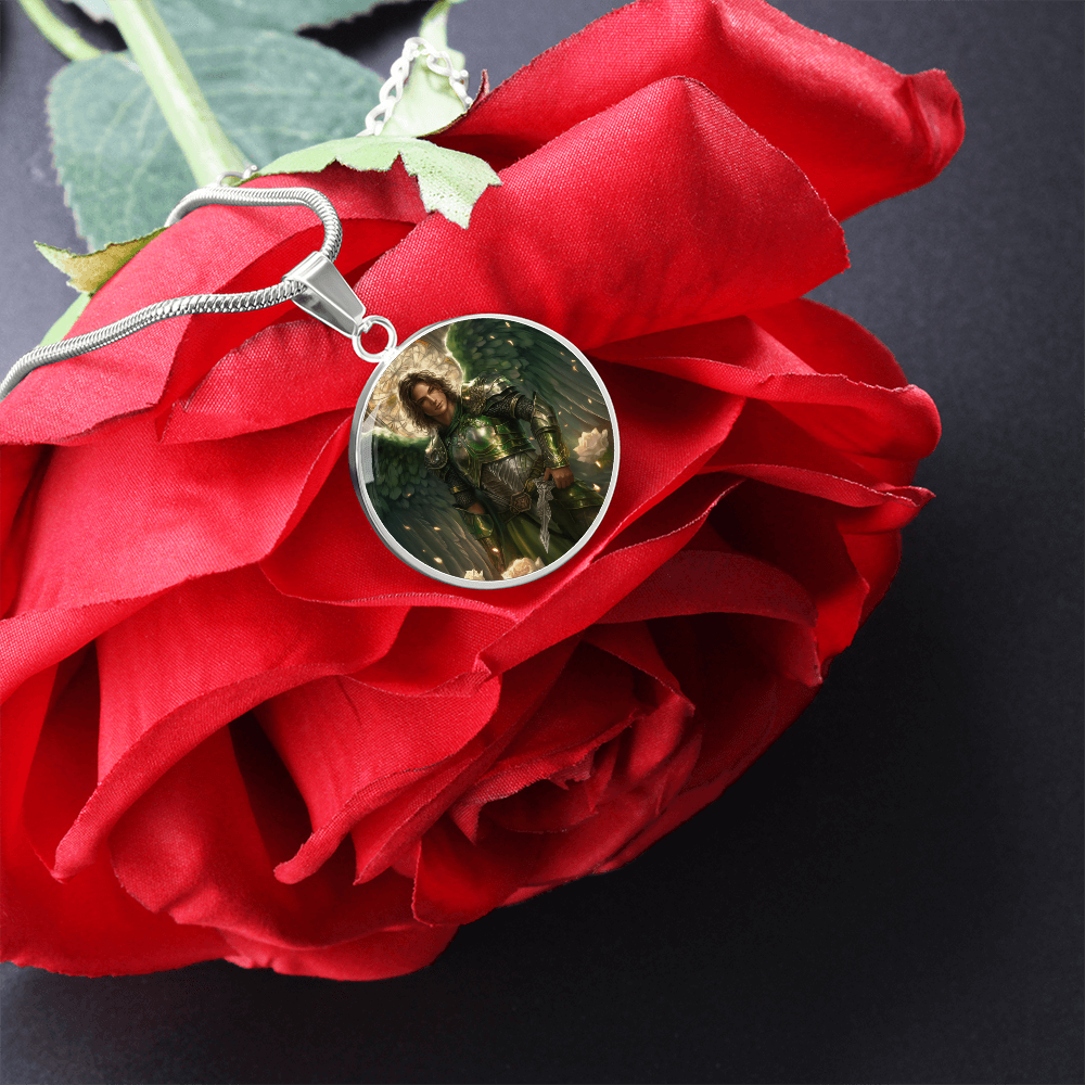 Archangel Barachiel Graphic Art Necklace