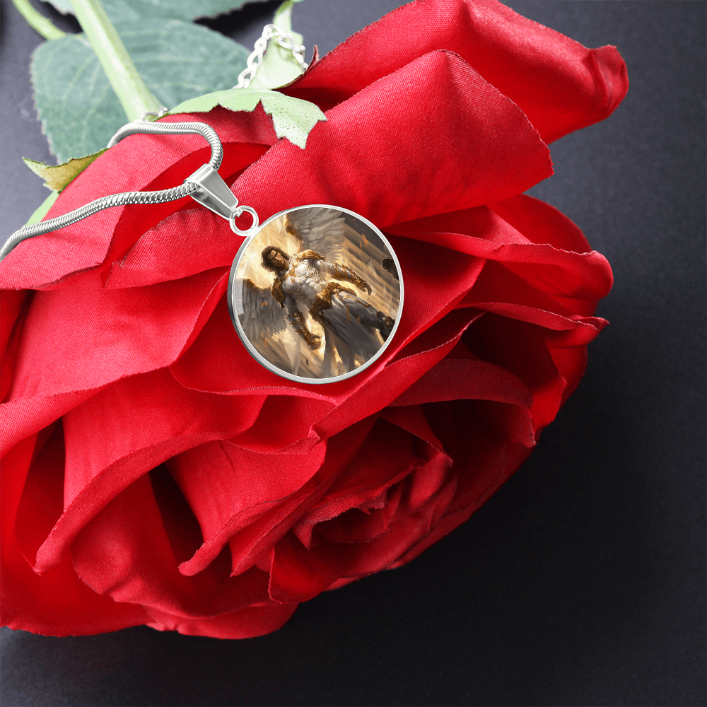 Archangel Raguel Graphic Art Necklace