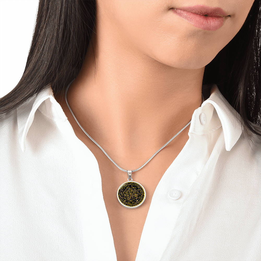 7 Archangels Sigil Necklace - Black