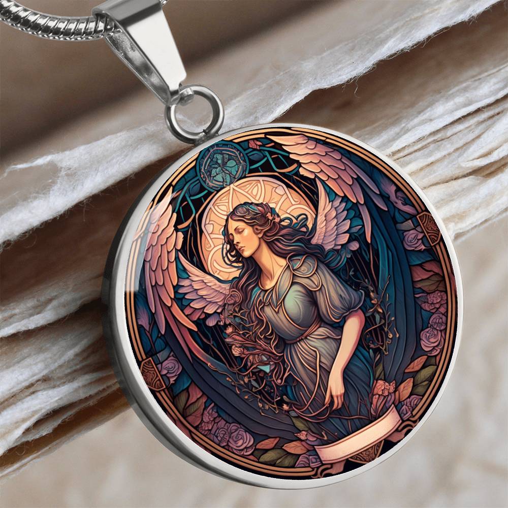 Archangel Raziel Graphic Art Necklace