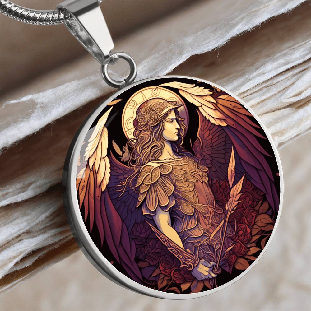 Archangel Jeremiel Graphic Art Necklace