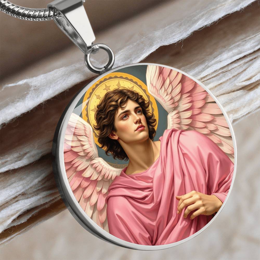 Archangel Chamuel Graphic Art Necklace