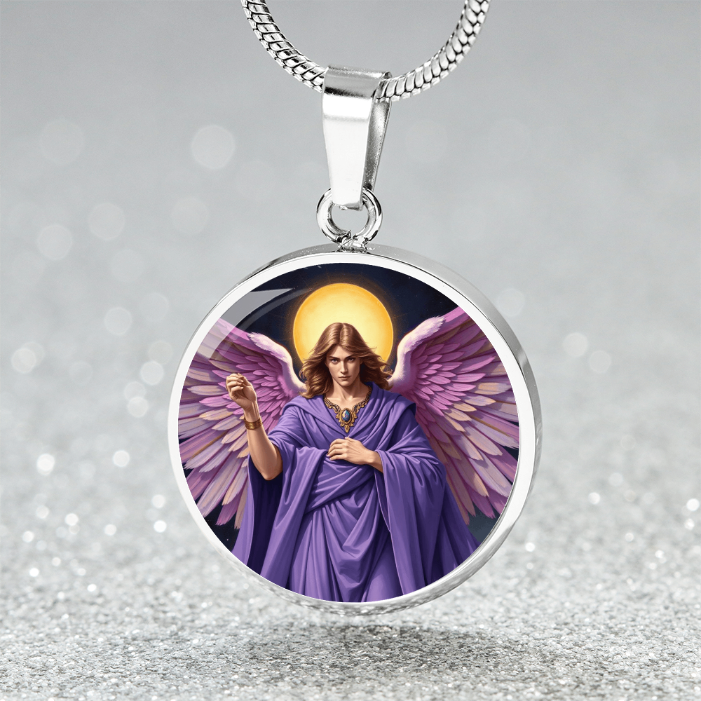 Archangel Zadkiel Graphic Art Necklace