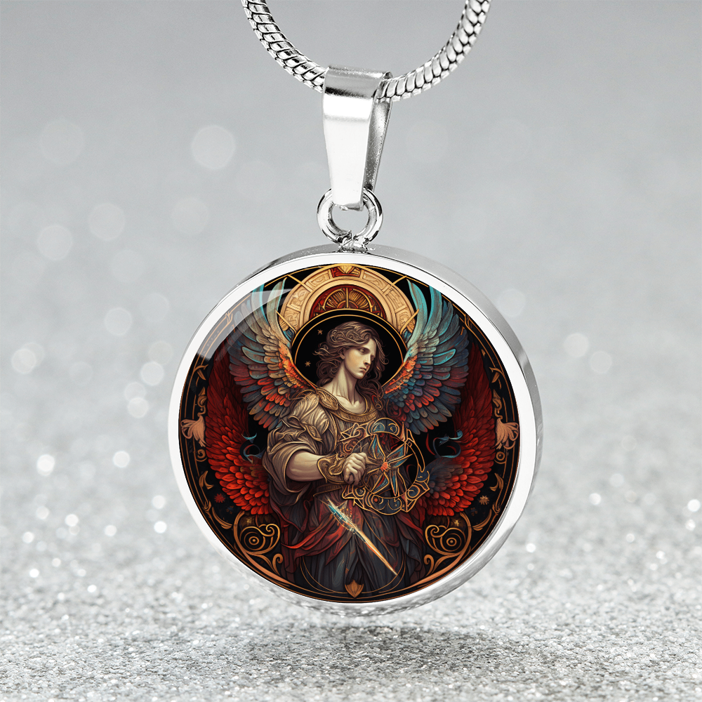 Archangel Sandalphon Graphic Art Necklace