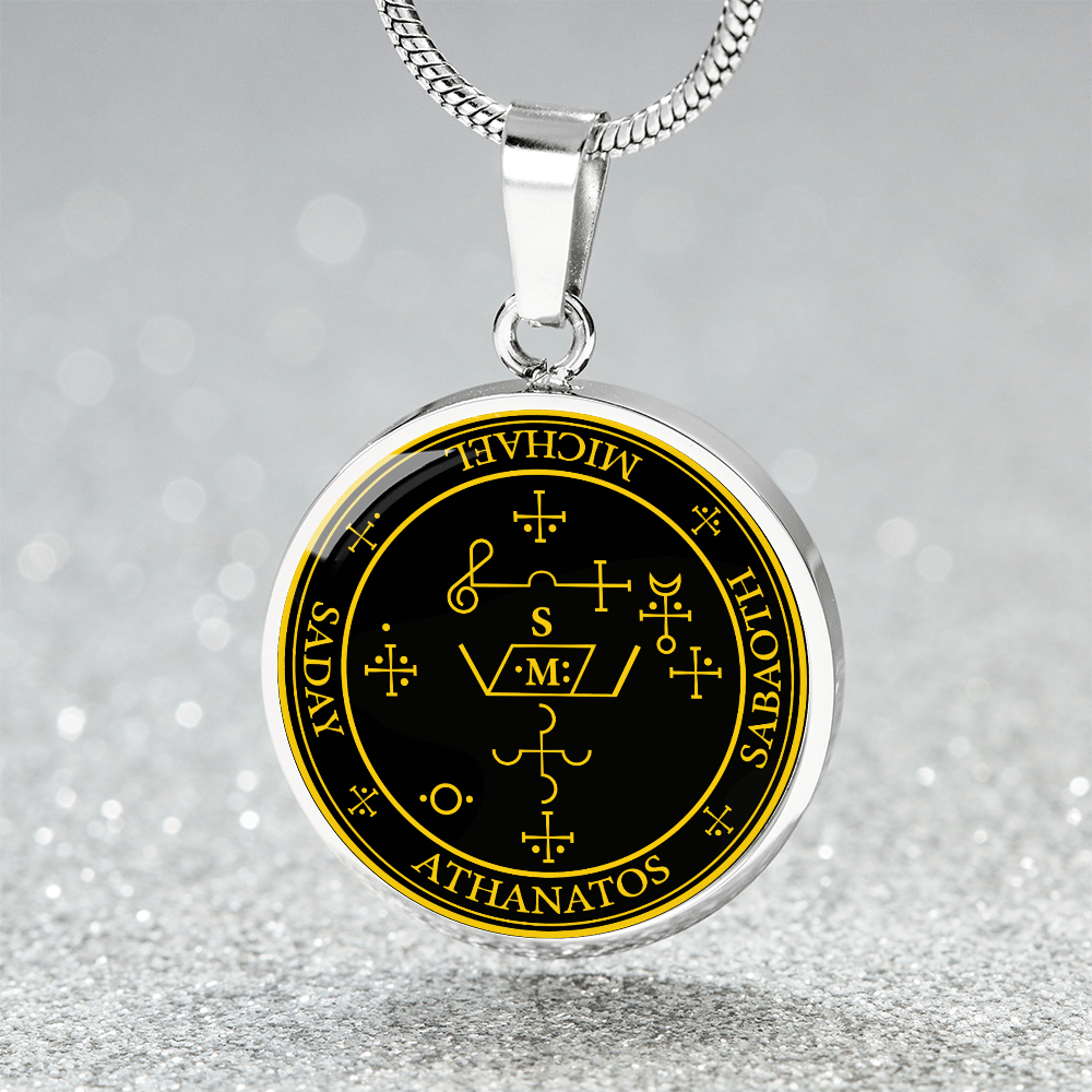 Archangel Michael Sigil Necklace - Black