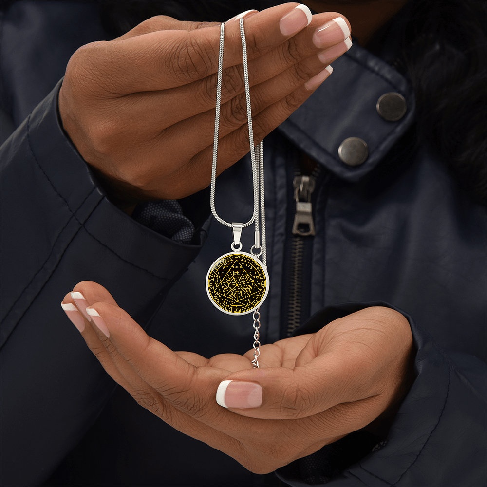 7 Archangels Sigil Necklace - Black