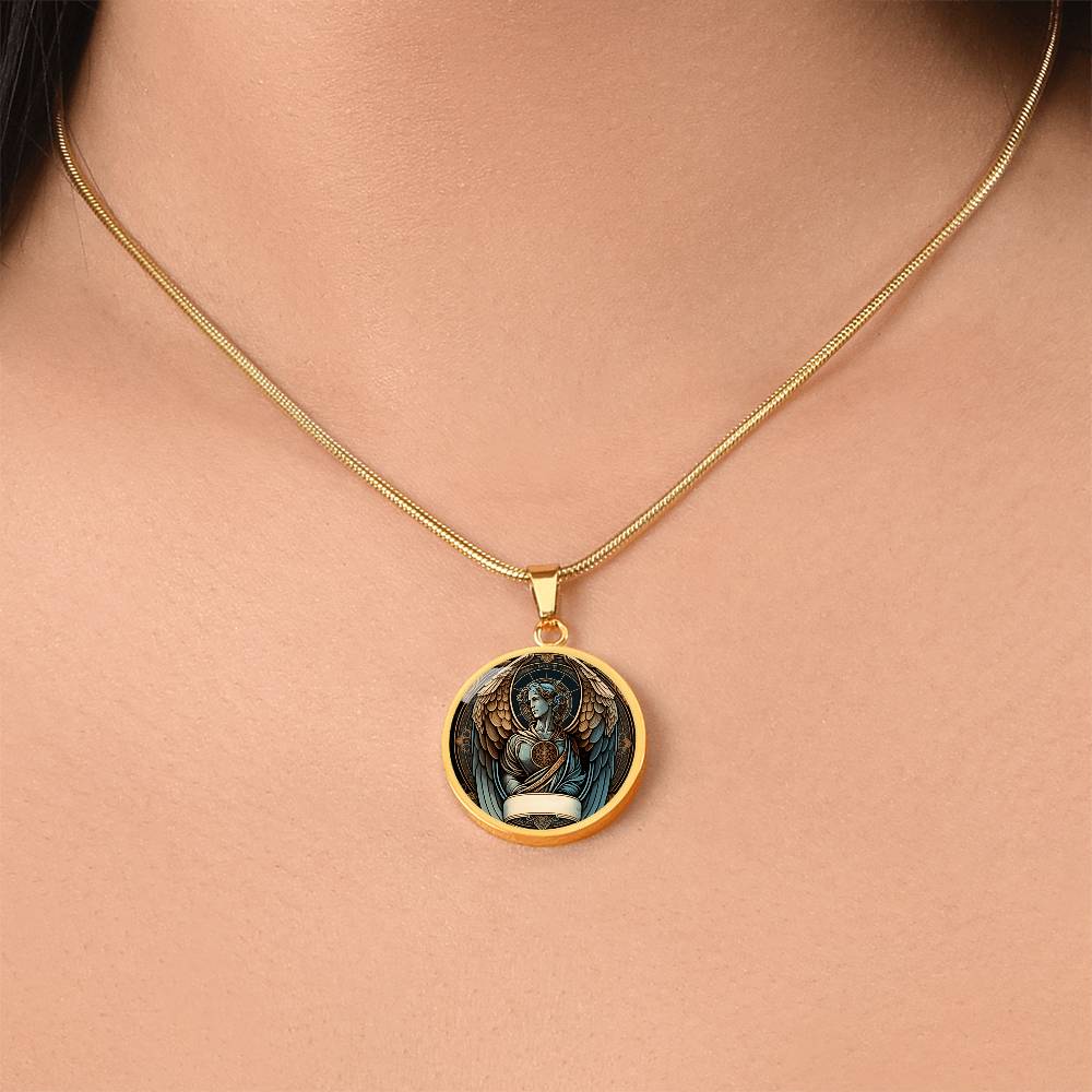 Archangel Gabriel Graphic Art Necklace