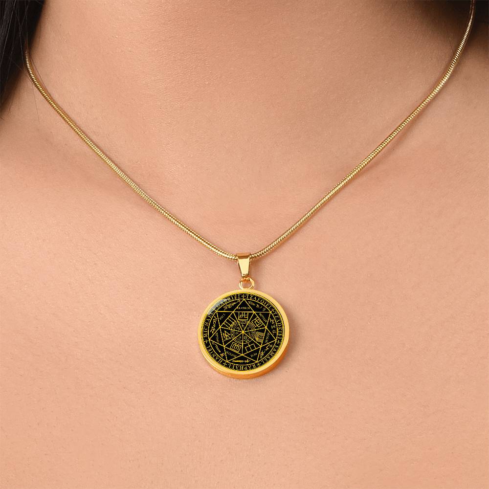 7 Archangels Sigil Necklace - Black