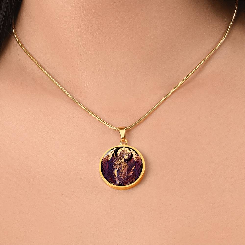 Archangel Jeremiel Graphic Art Necklace