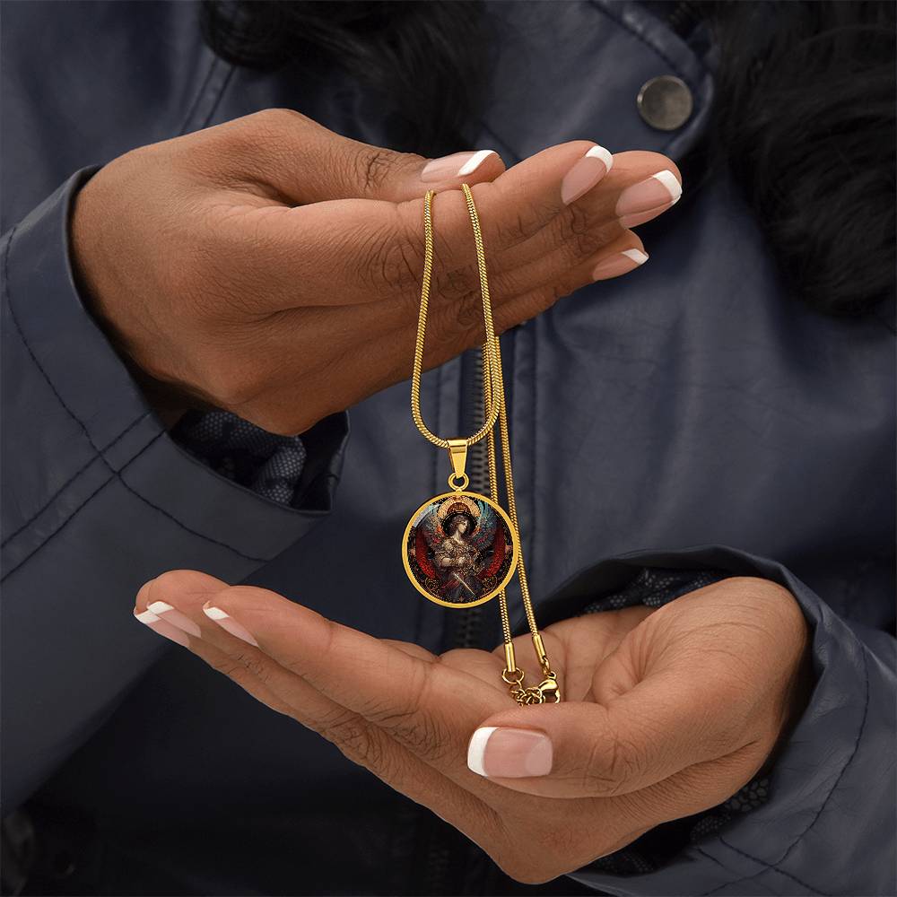 Archangel Sandalphon Graphic Art Necklace