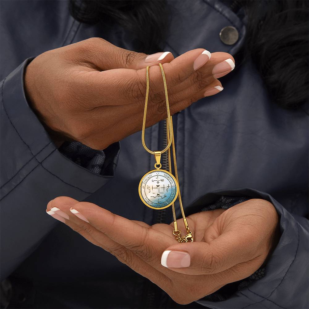 Archangel Gabriel Sigil Wave Necklace