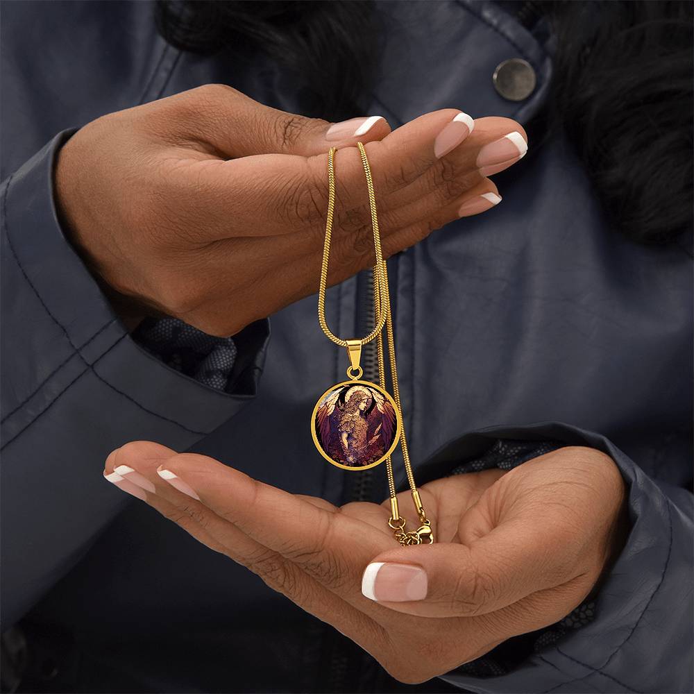 Archangel Jeremiel Graphic Art Necklace