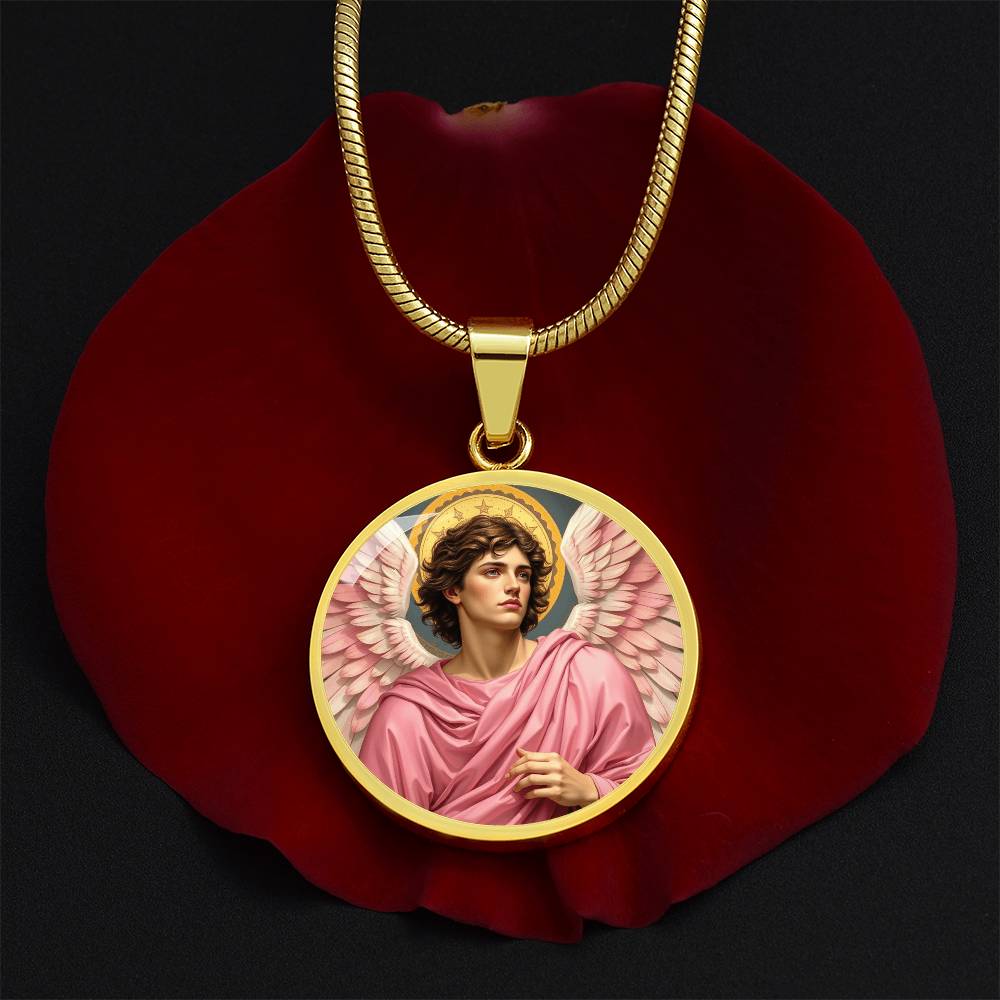 Archangel Chamuel Graphic Art Necklace