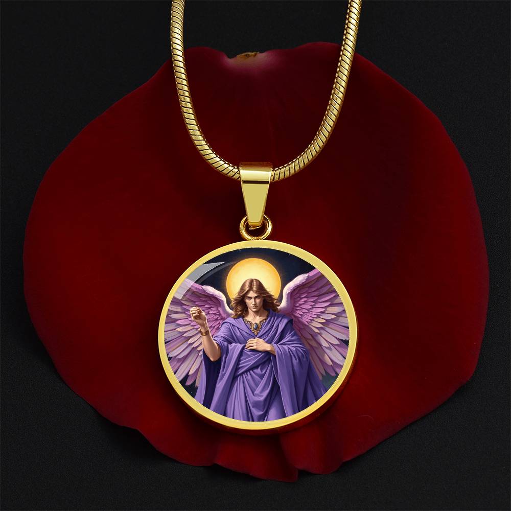 Archangel Zadkiel Graphic Art Necklace