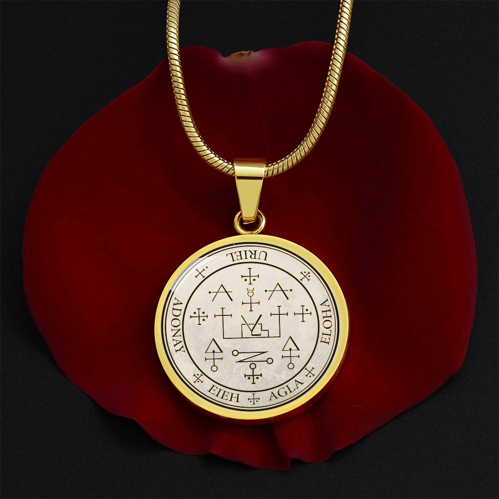 Archangel Uriel Sigil Necklace - Old Manuscript