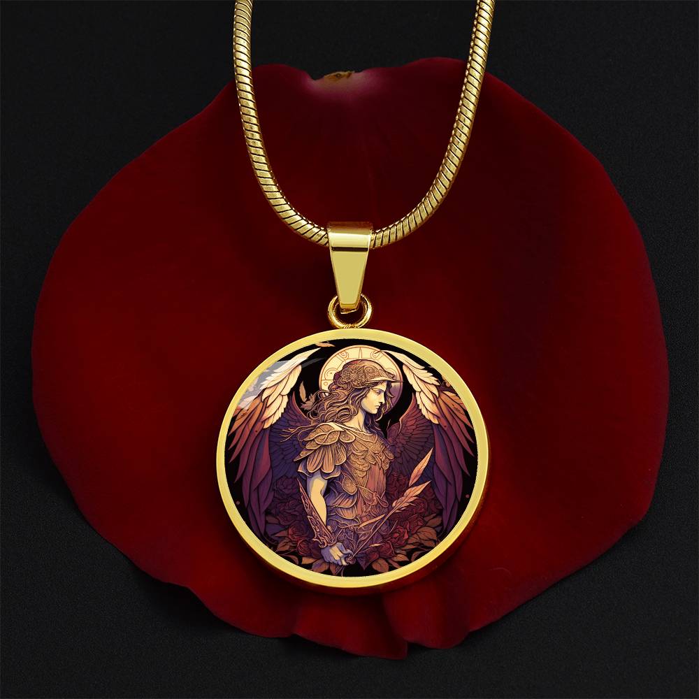 Archangel Jeremiel Graphic Art Necklace