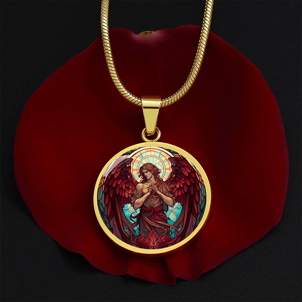 Archangel Uriel Graphic Art Necklace